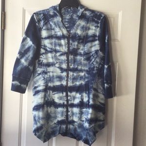 Multiples 3/4 sleeve hooded jacket Size S NWT